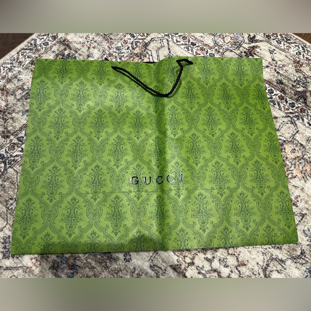 Gucci Green Patterned large shopping Bag